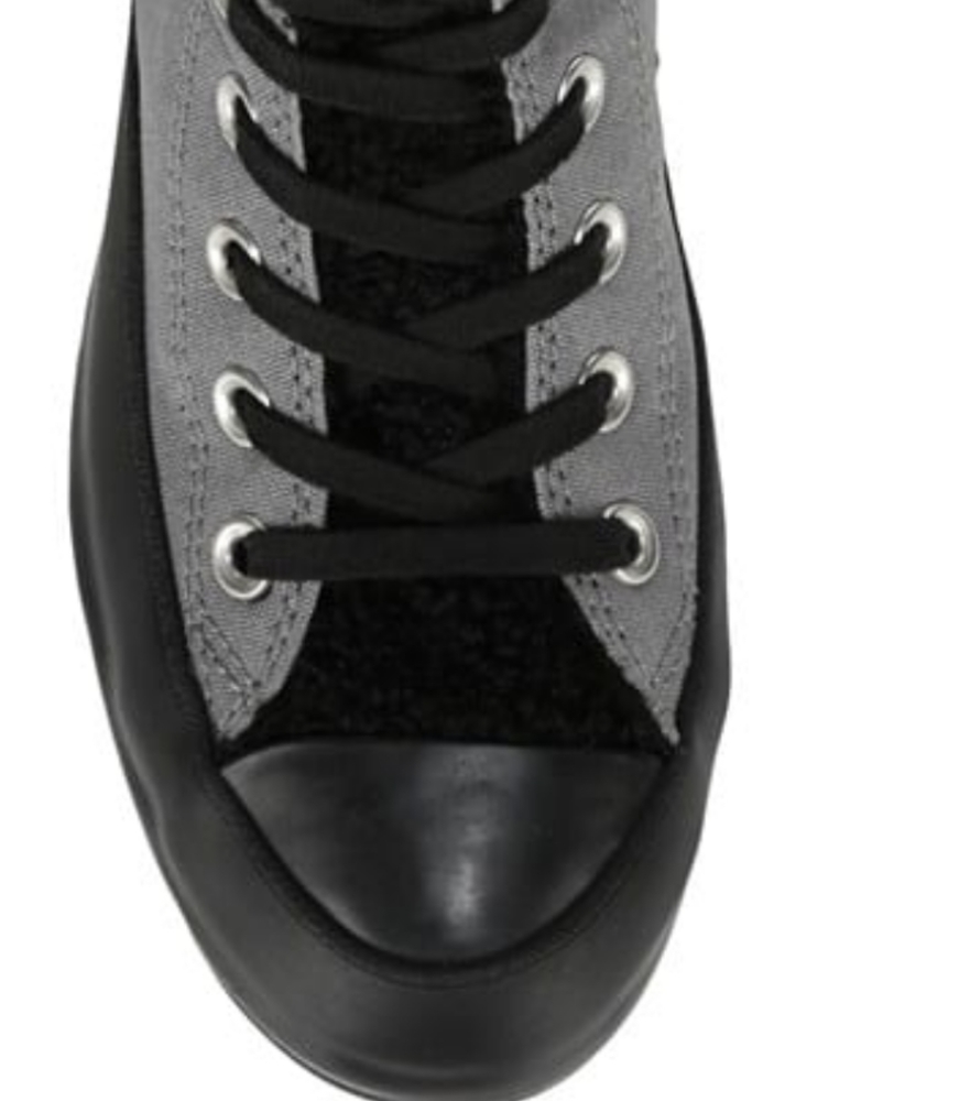 Converse, Sherpa lined, Lugged gray high top lined sneaker boots - Picture 7 of 8